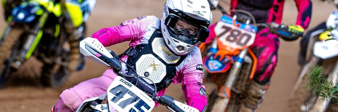 Motocross rider wearing RXR R-Pro 2 Level 2 chest protector