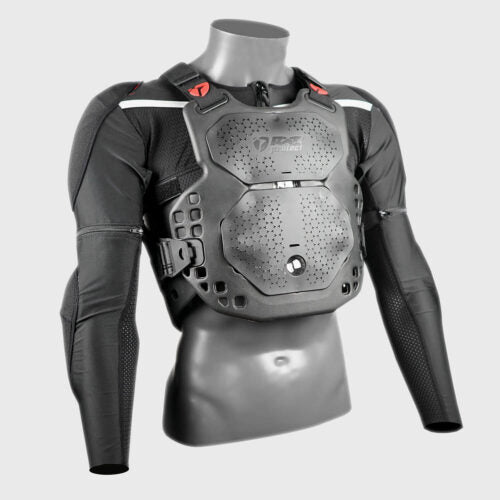 RXR Rpro mx air cushion chest protector on body